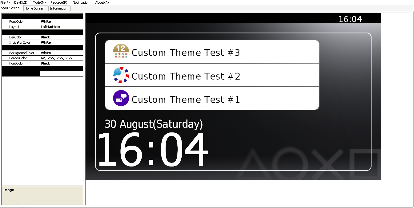 Captura de Theme Tool